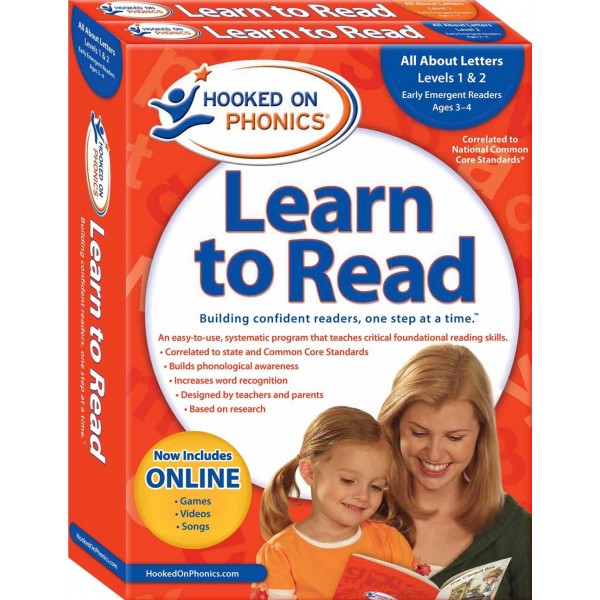 Bộ sách tiếng anh trẻ em Hooked on Phonics level 1,2